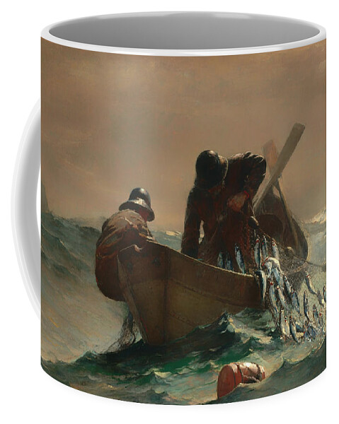 The Herring Net Coffee Mug featuring the painting The Herring Net #4 by Winslow Homer