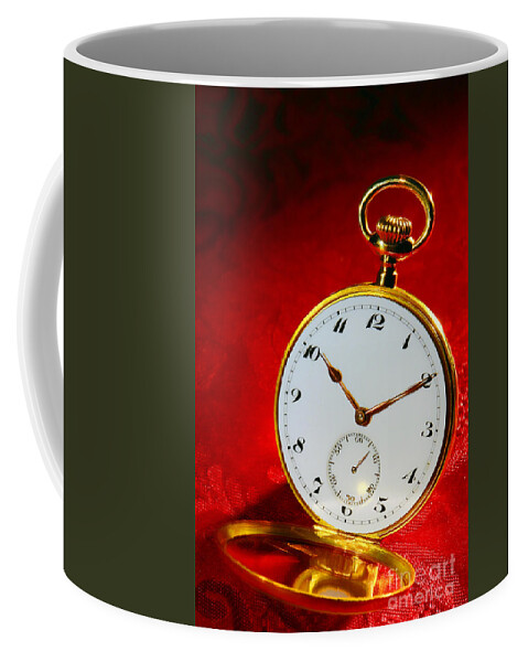 Watch Coffee Mug featuring the photograph Antique Pocket Watch #1 by Olivier Le Queinec