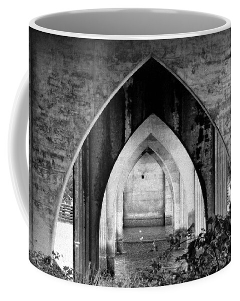Bridge Coffee Mug featuring the photograph Under The Bridge by KATIE Vigil