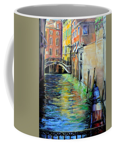 Italy Coffee Mug featuring the painting Venice by Jodie Marie Anne Richardson Traugott     aka jm-ART