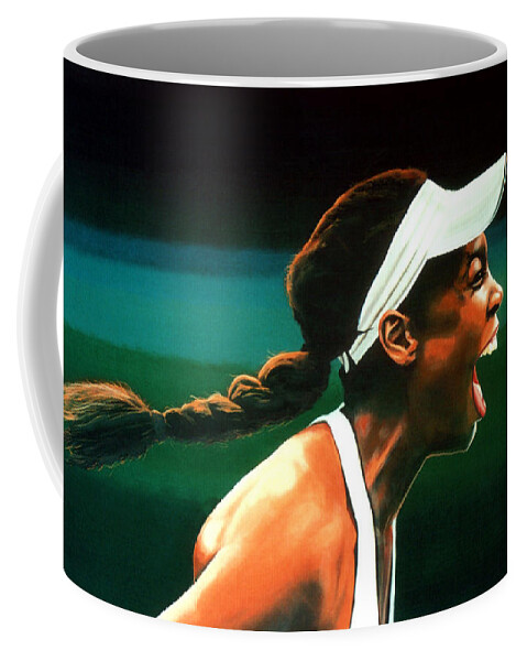 Venus Williams Coffee Mug featuring the painting Venus Williams by Paul Meijering