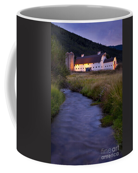 White Coffee Mug featuring the photograph White Barn #2 by Brian Jannsen