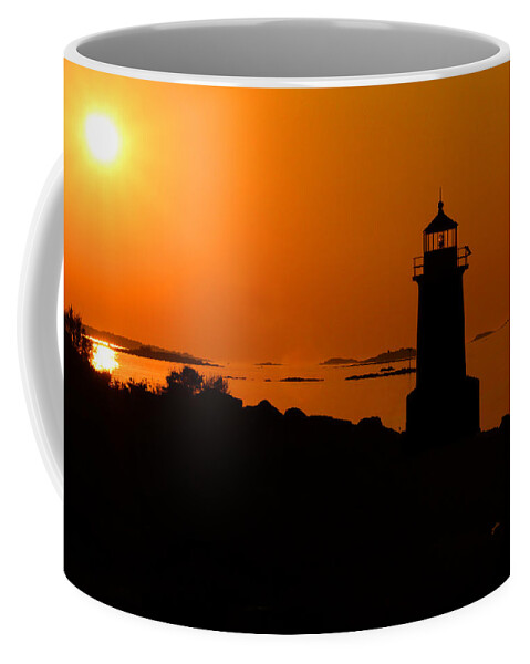 Lighthouse Coffee Mug featuring the photograph Winter Island Lighthouse Sunrise by Jemmy Archer