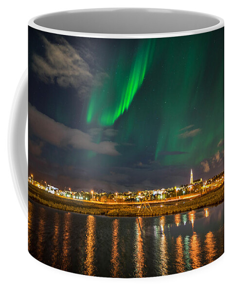 Photography Coffee Mug featuring the photograph Aurora Borealis Or Northern Lights #20 by Panoramic Images