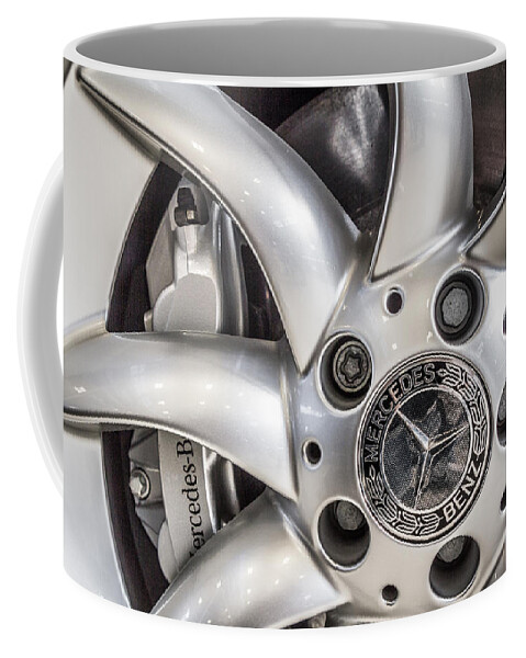 Art Coffee Mug featuring the photograph 2006 Mercedes Benz SLR Mclaren Wheel by Ron Pate