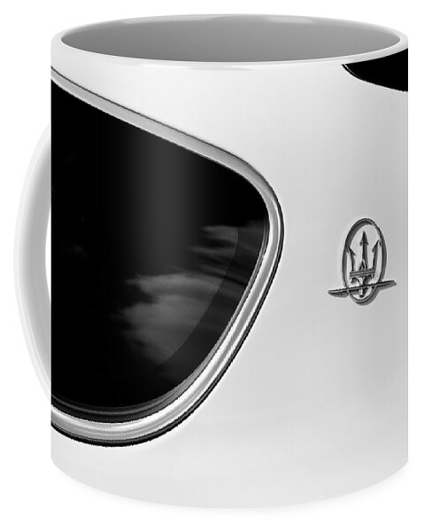 Italian Cars Coffee Mug featuring the photograph 2012 Maserati Logo by Rich Franco