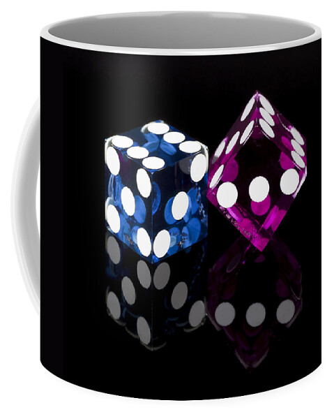 Dice Coffee Mug featuring the photograph Colorful Dice by Raul Rodriguez