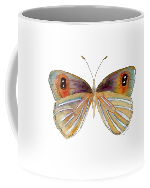 Argyrophenga Coffee Mug featuring the painting 24 Argyrophenga Butterfly by Amy Kirkpatrick
