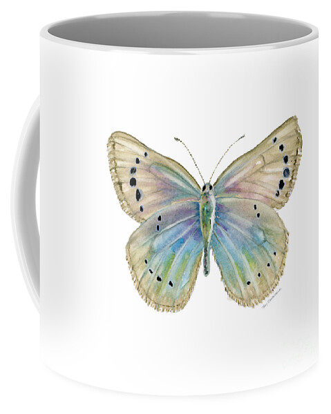 Alexis Coffee Mug featuring the painting 25 Alexis Butterfly by Amy Kirkpatrick