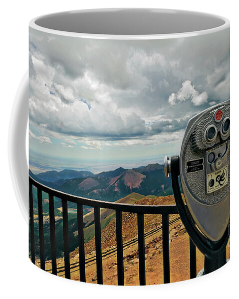 Binoculars Coffee Mug featuring the photograph 25 Cent Views by Charles Dobbs