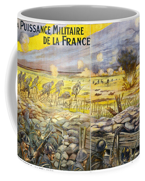 1918 Coffee Mug featuring the painting World War I French Poster #25 by Granger