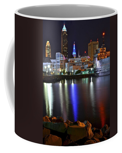 Cleveland Coffee Mug featuring the photograph A Cleveland Night #2 by Frozen in Time Fine Art Photography