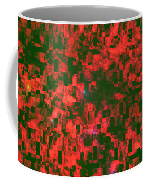 Design Coffee Mug featuring the photograph Abstract Checkered Pattern Fractal Flame #3 by Keith Webber Jr