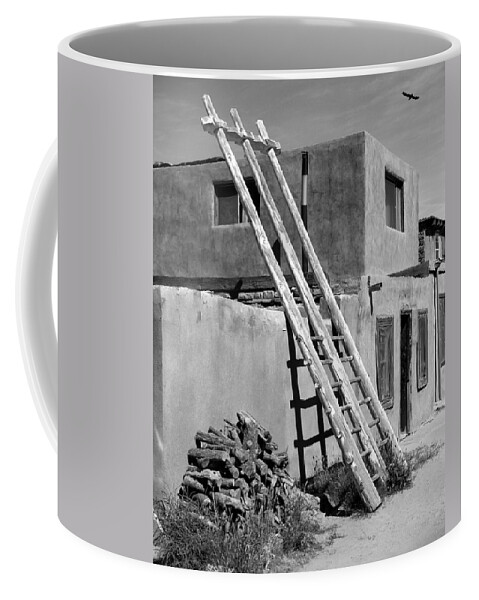 Acoma Pueblo Coffee Mug featuring the photograph Acoma Pueblo Adobe Homes #1 by Mike McGlothlen