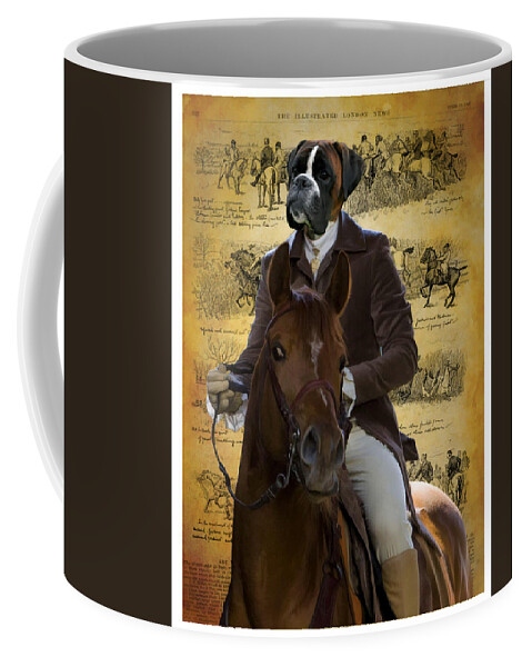 Boxer Dog Coffee Mug featuring the painting Boxer Art Canvas Print #3 by Sandra Sij