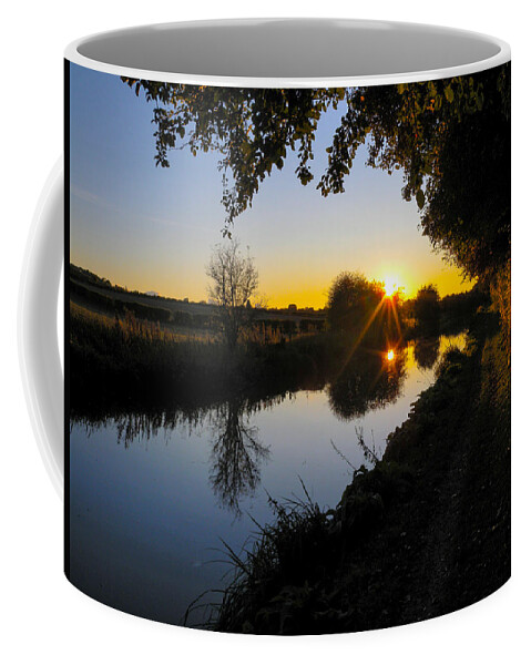 Berkshire Coffee Mug featuring the photograph Canal Sunset #3 by Mark Llewellyn