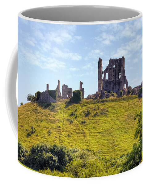 Corfe Castle Coffee Mug featuring the photograph Corfe Castle #3 by Joana Kruse