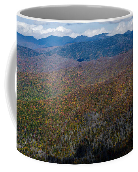 Nc Coffee Mug featuring the photograph Craggy Gardens Visitor Center and Craggy Pinnacle along the Blue Ridge Parkway #3 by David Oppenheimer