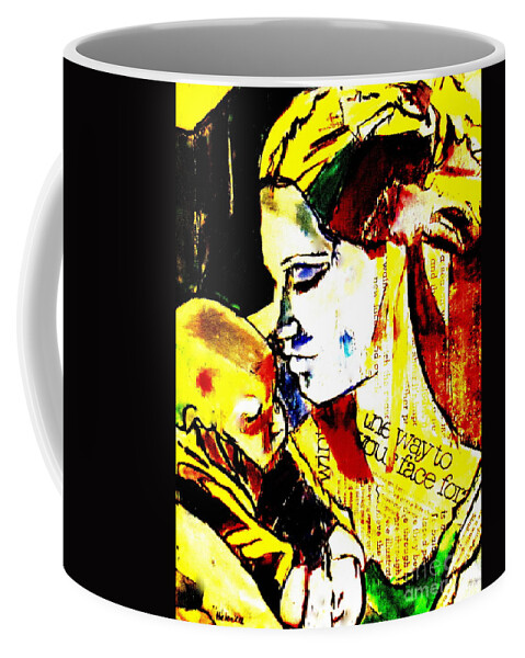 Art Coffee Mug featuring the painting Motherhood by Helena Wierzbicki