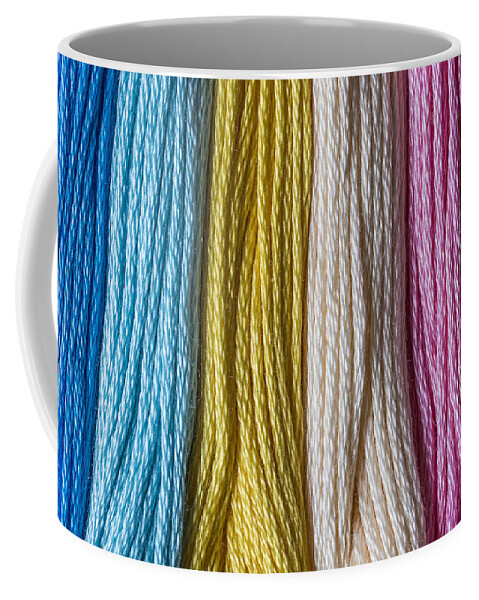 Arts Backgrounds Coffee Mug featuring the photograph Multicolored floss #3 by Paulo Goncalves