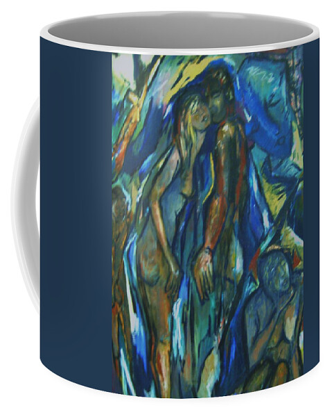 Figures Coffee Mug featuring the painting Punchy by Dawn Fisher