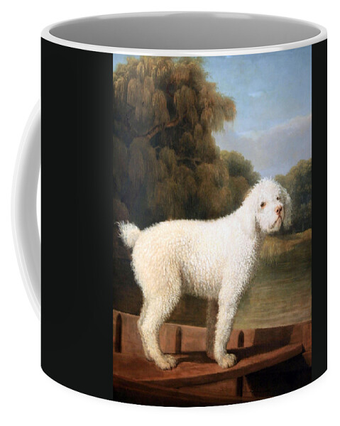 White Poodle In A Punt Coffee Mug featuring the photograph Stubbs' White Poodle In A Punt by Cora Wandel