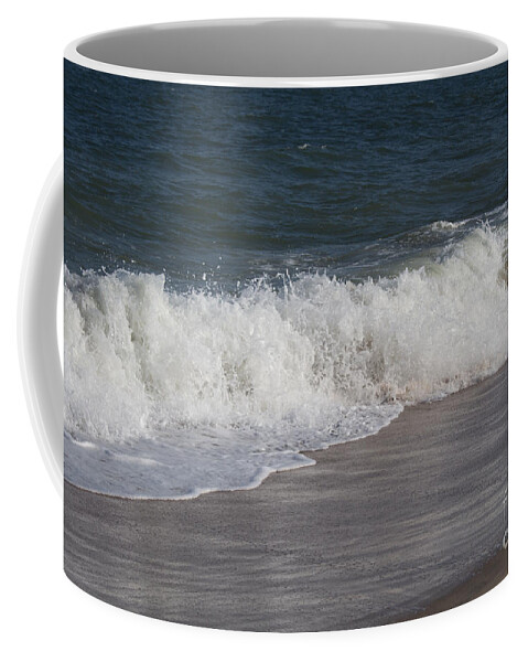 Dewy Beach Coffee Mug featuring the photograph The Wave #3 by Arlene Carmel