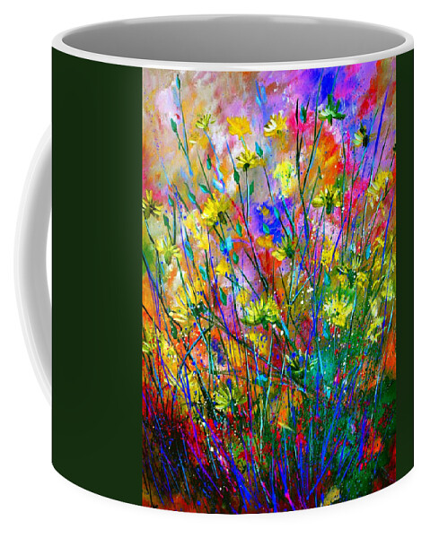 Flowers Coffee Mug featuring the painting Wild Flowers by Pol Ledent