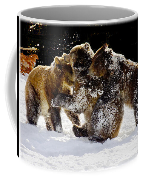 Grizzlies Coffee Mug featuring the photograph 300 Pound Playmates by Kae Cheatham