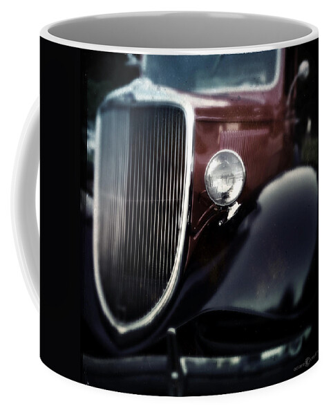 Car Coffee Mug featuring the photograph 30s In Maroon And Black by Tim Nyberg