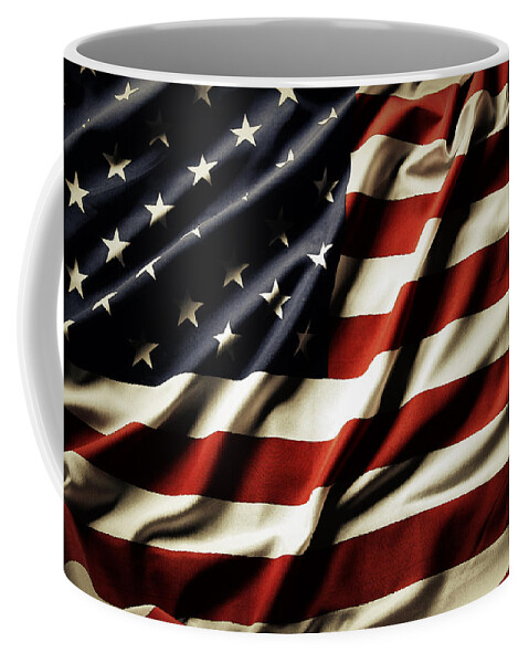 Flag Coffee Mug featuring the photograph American flag 61 by Les Cunliffe