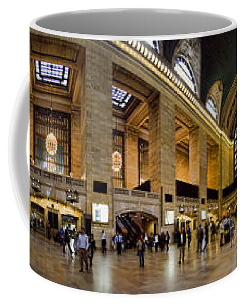 Panoramic Coffee Mug featuring the photograph 360 Panorama of Grand Central Terminal by David Smith