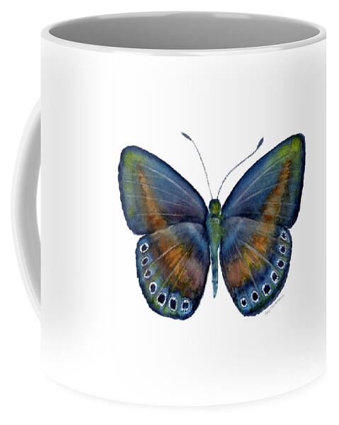 Danis Coffee Mug featuring the painting 39 Mydanis Butterfly by Amy Kirkpatrick