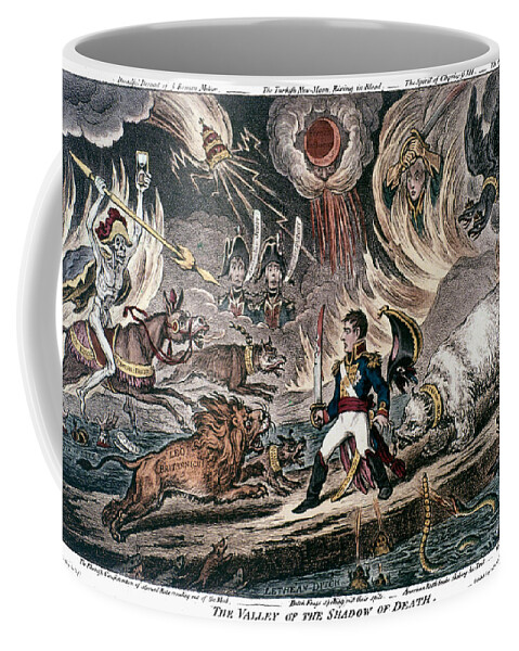 1808 Coffee Mug featuring the painting Napoleon Bonaparte Cartoon by James Gillray