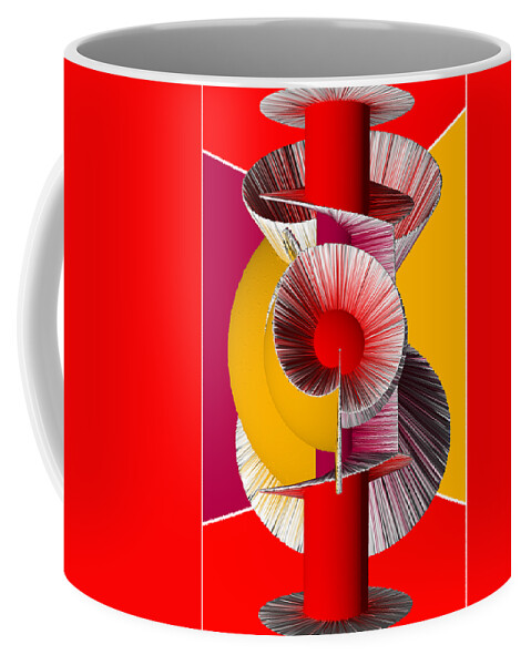 3d Coffee Mug featuring the digital art 3D Abstract 18 by Angelina Tamez