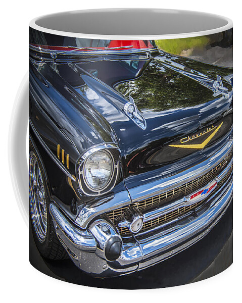 V8 Engine Coffee Mug featuring the photograph 1957 Chevrolet Bel Air #4 by Rich Franco