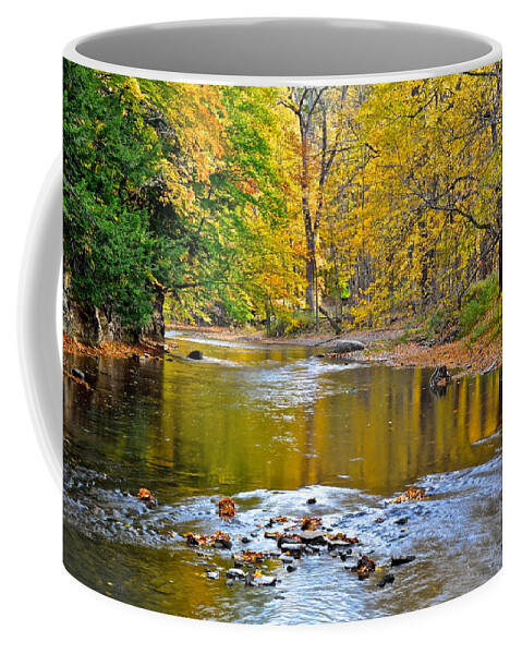 Autumn Coffee Mug featuring the photograph Autumn Overlook #4 by Frozen in Time Fine Art Photography