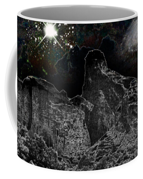 Augusta Stylianou Coffee Mug featuring the digital art Night Landscape #2 by Augusta Stylianou