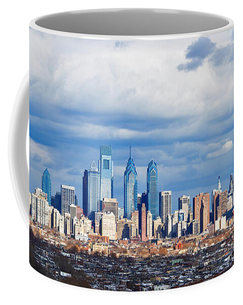 Photography Coffee Mug featuring the photograph Buildings In A City, Comcast Center #4 by Panoramic Images