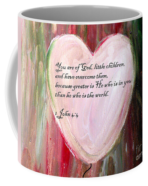 God Is Love Coffee Mug featuring the painting God is love #4 by Amanda Dinan