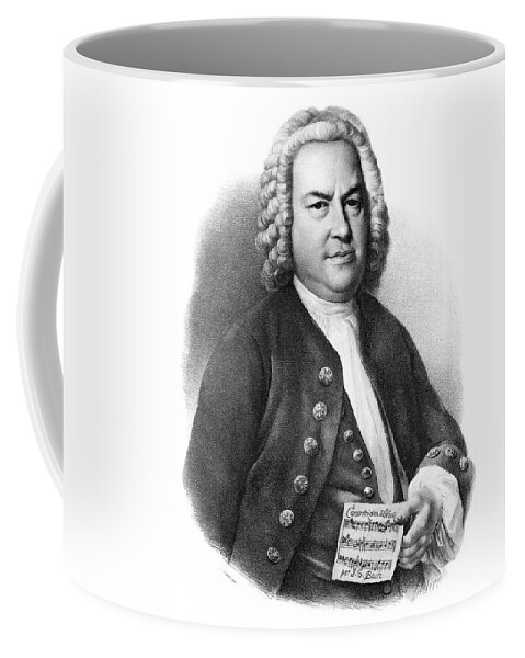 18th Century Coffee Mug featuring the drawing Johann Sebastian Bach, 1685-1750 by Granger