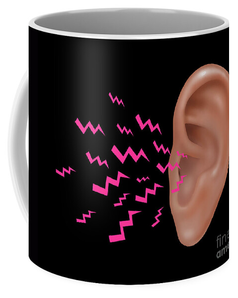 Illustration Coffee Mug featuring the photograph Sound Entering Human Outer Ear #6 by Gwen Shockey