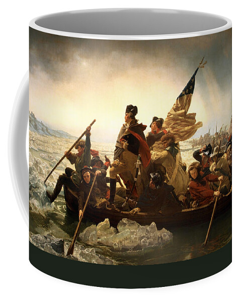 George Washington Coffee Mug featuring the photograph Washington Crossing the Delaware #3 by Emanuel Leutze