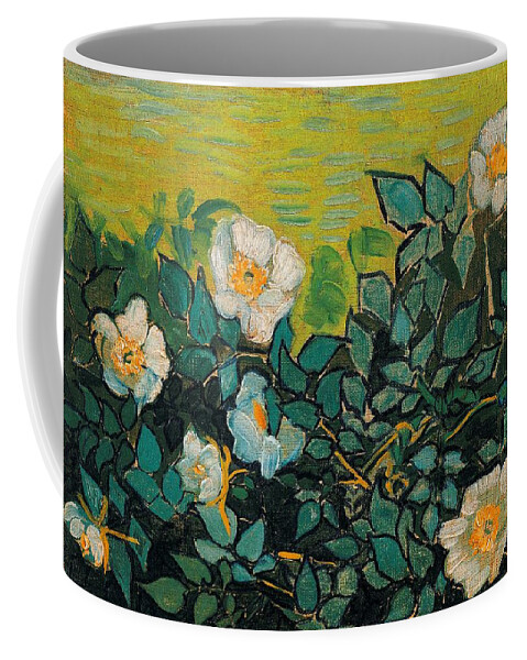 Vincent Van Gogh Coffee Mug featuring the painting Wild Roses #3 by Vincent Van Gogh