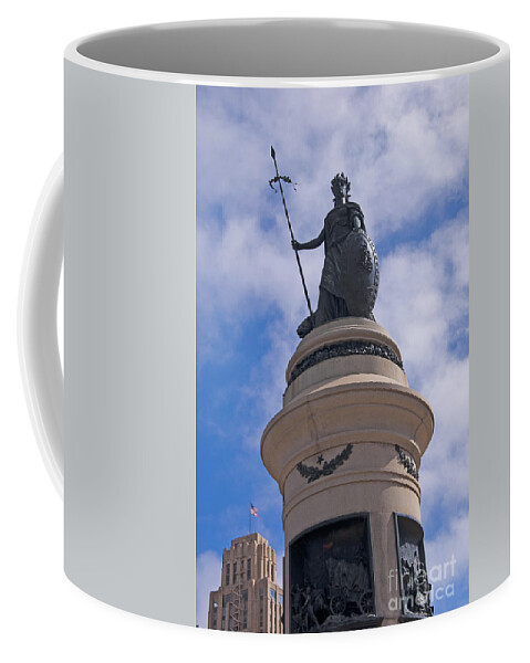 San Francisco Coffee Mug featuring the photograph 49ers Monument in San Francisco by Brenda Kean