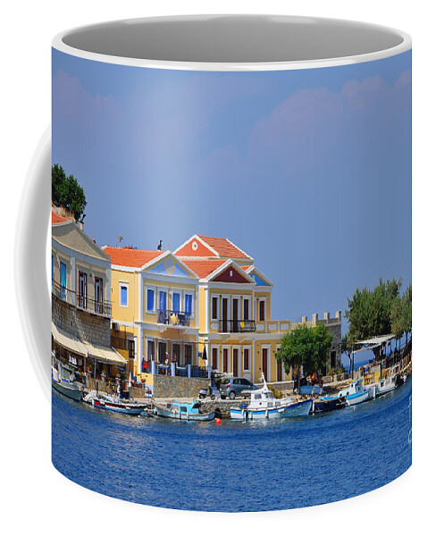 Symi Coffee Mug featuring the photograph Colorful Symi #5 by George Atsametakis