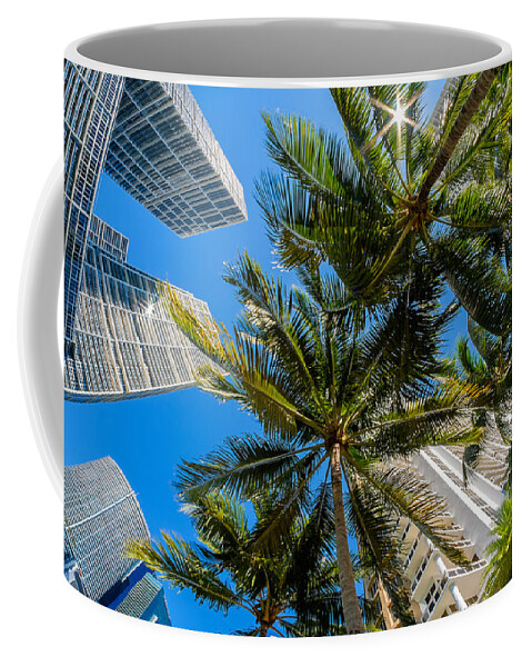 Architecture Coffee Mug featuring the photograph Downtown Miami Brickell Fisheye by Raul Rodriguez