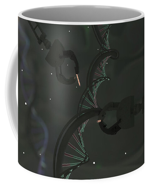 Adenine Coffee Mug featuring the photograph Genetic Engineering, Conceptual #5 by Ella Marus Studio