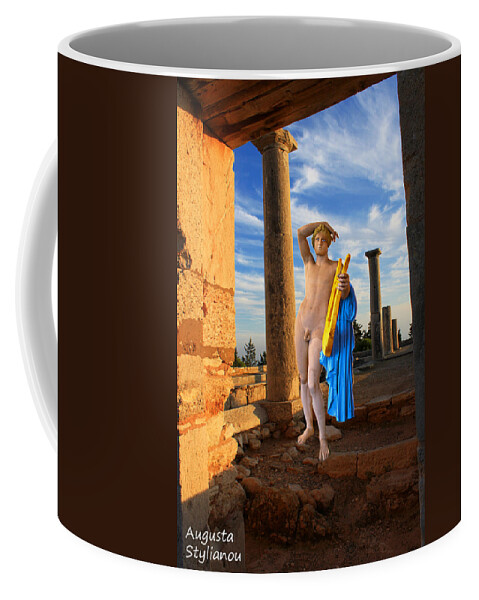 Augusta Stylianou Coffee Mug featuring the digital art Temple of Apollo #10 by Augusta Stylianou