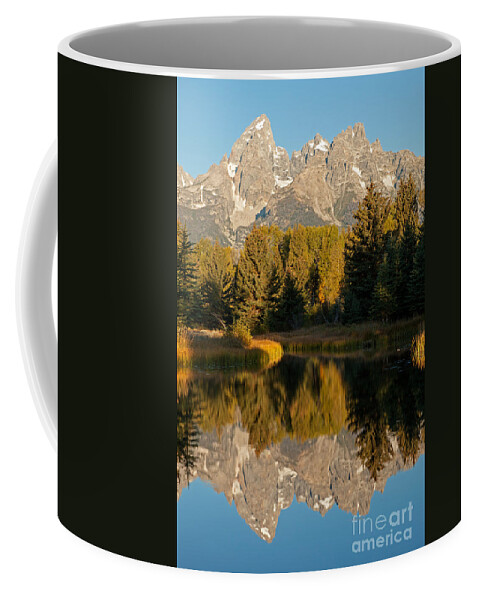 Autumn Coffee Mug featuring the photograph The Grand Tetons Schwabacher Landing Grand Teton National Park #5 by Fred Stearns